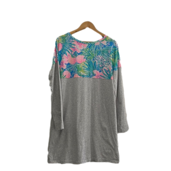 Lilly Pulitzer Dresses & Skirts - Lilly Pulitzer gray long sleeve dress size L large